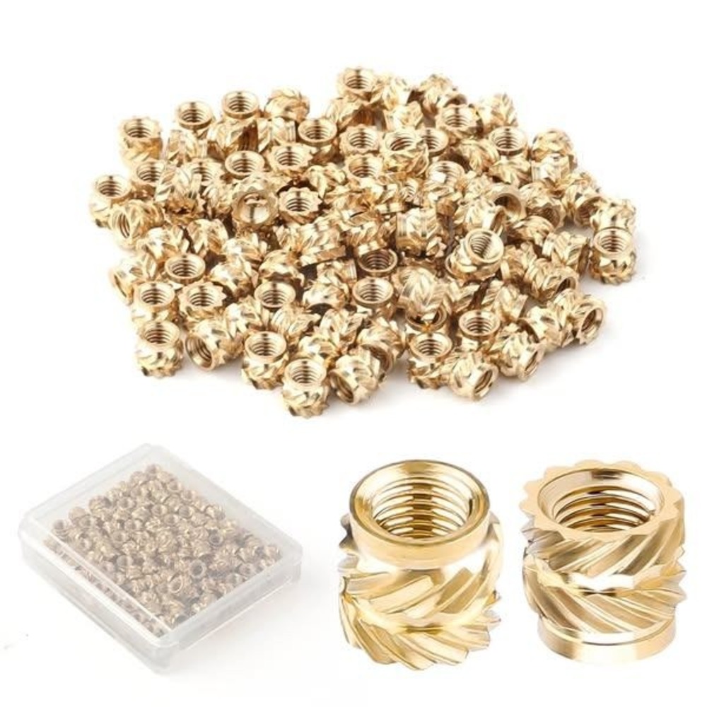 400 Pcs Heat Insert Threaded Nut, 3D Printing Brass Insert Nuts, M3 x 5 x 4mm